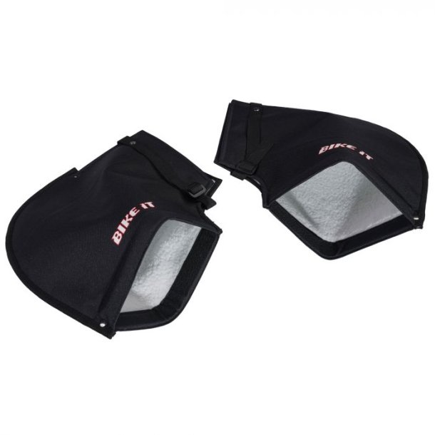 Varme hnder i den kolde tid. Bar Muffs Black Polyester Fleece Lining